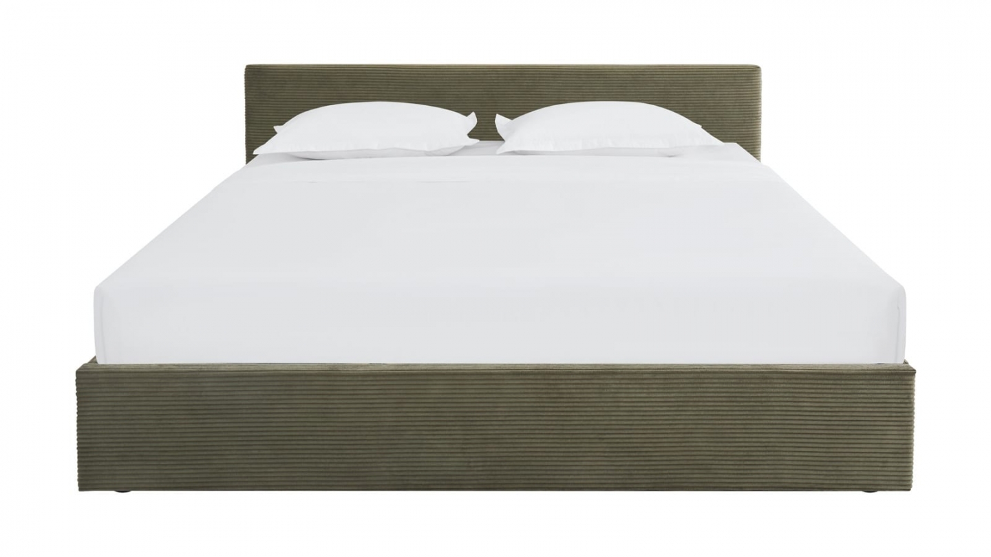 Ensemble Lit coffre adulte 180x200cm avec tête de lit en velours côtelé vert - Tina + Matelas ressorts ensachés - Spring Elite Ensemble Lit coffre adulte 180x200cm avec tête de lit en velours côtelé vert - Tina + Matelas ressorts ensachés - Spring Elite