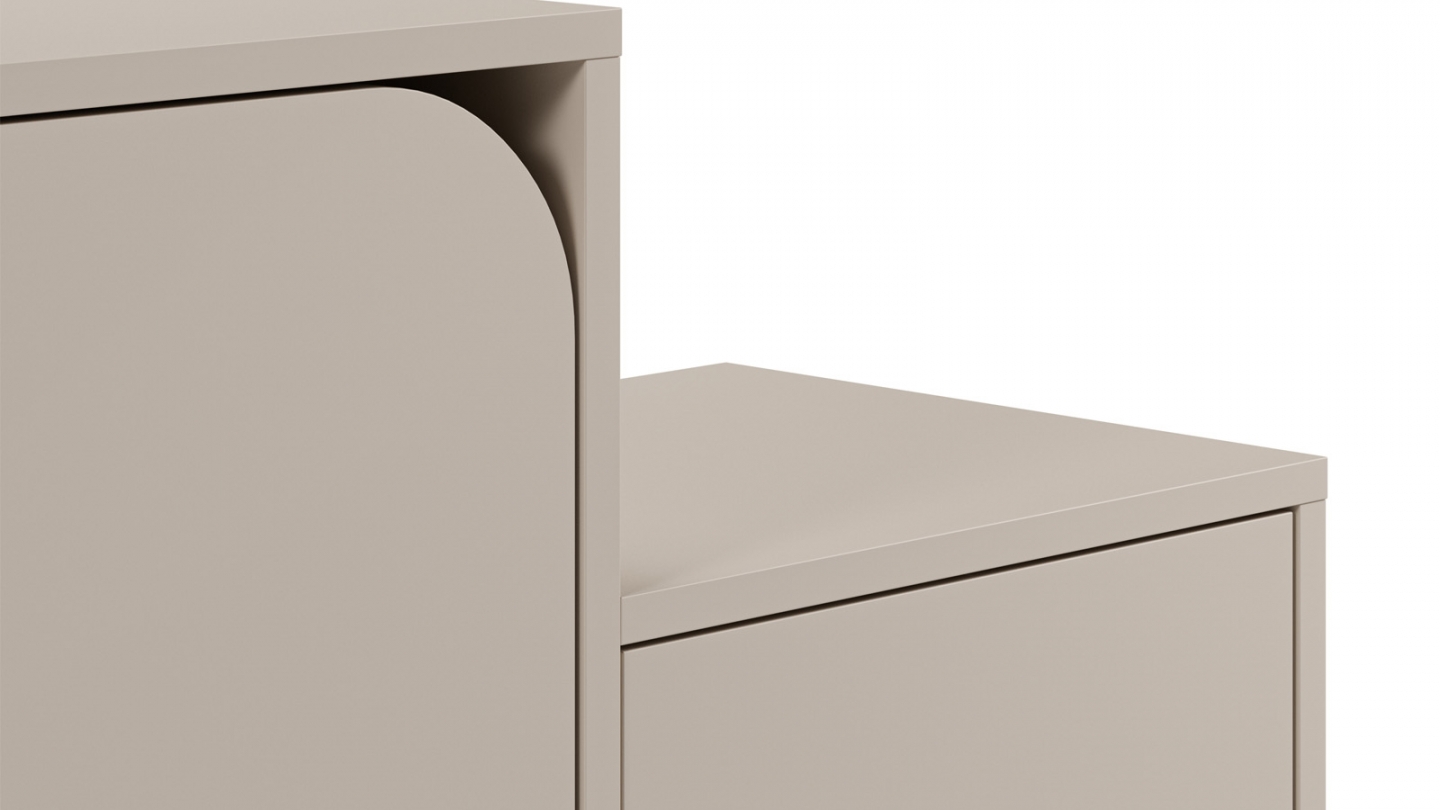 Meuble à chaussures 2 portes beige 120 cm - Jonas