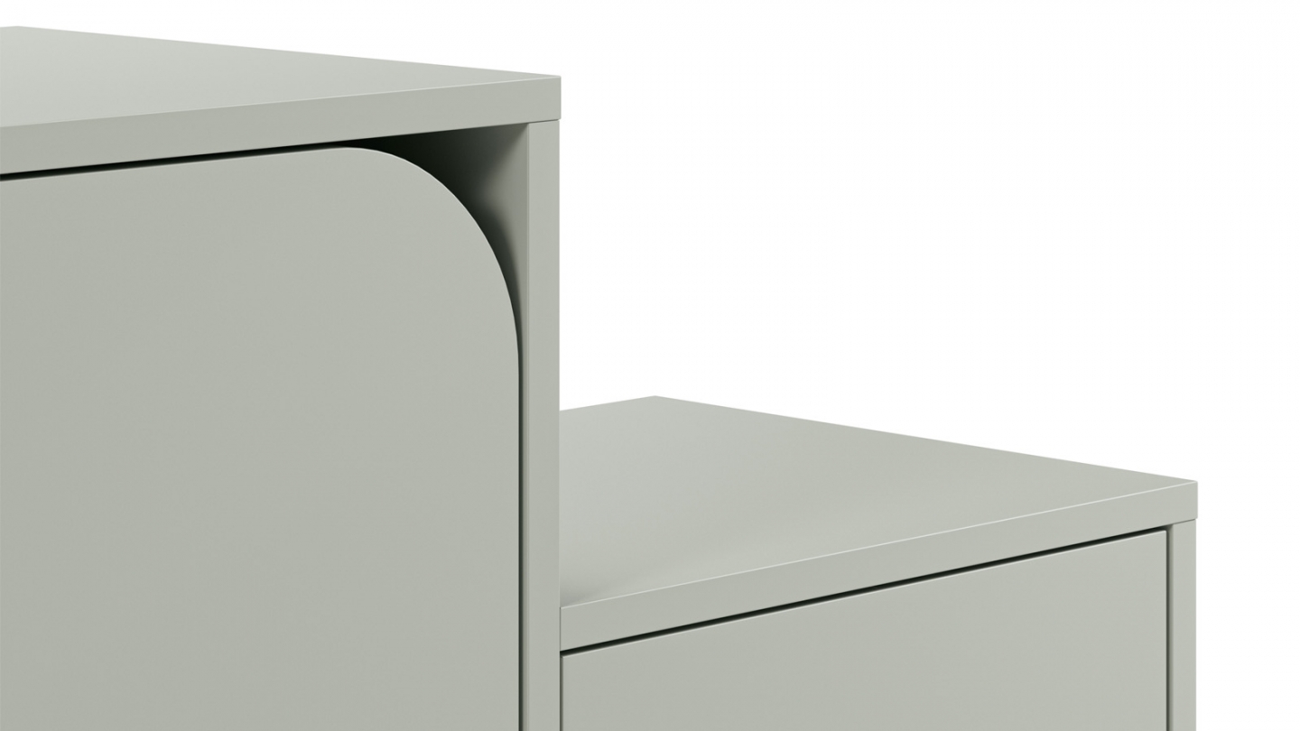 Meuble à chaussures 2 portes vert 120 cm - Jonas