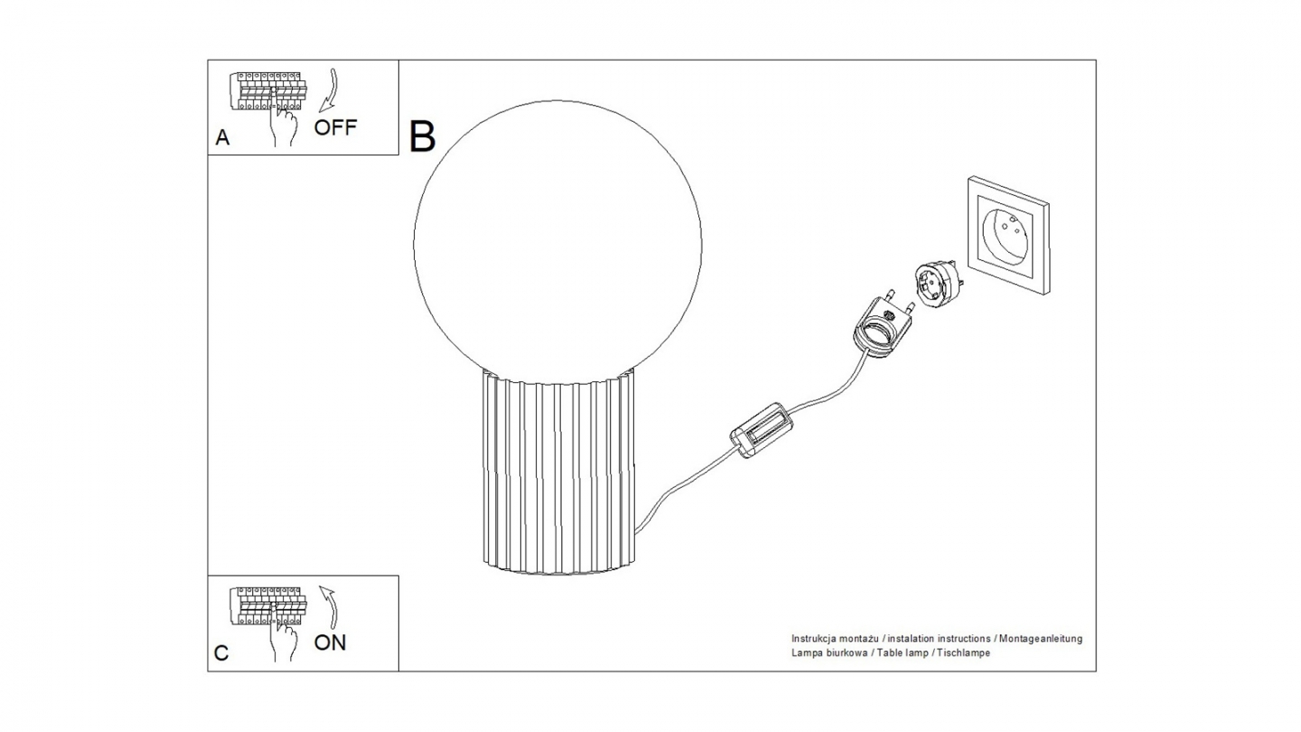 Lampe à poser en aluminium cannelé beige - Halo