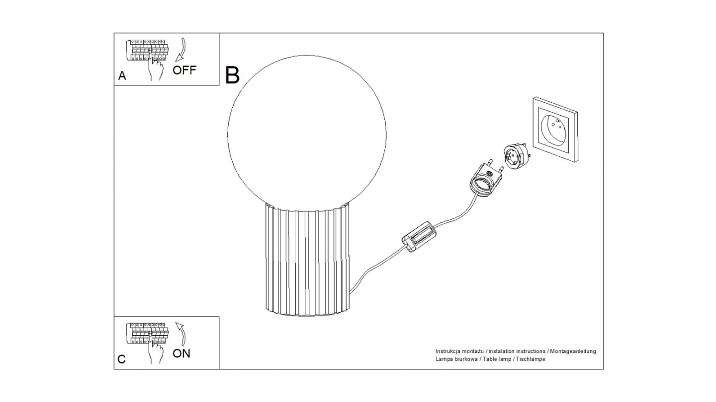Lampe à poser en aluminium cannelé pêche - Halo