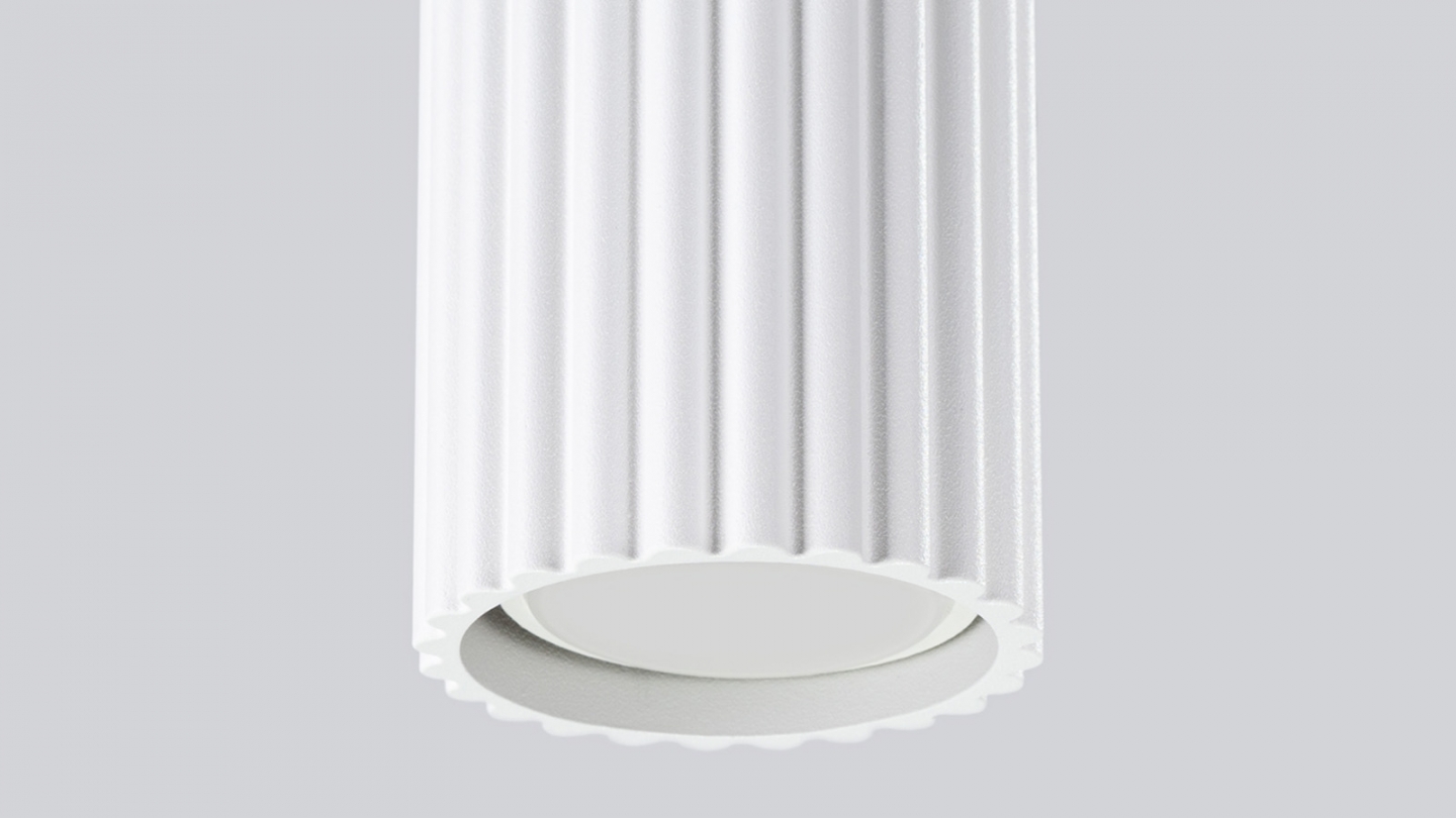 Suspension en aluminium cannelé 2 ampoules - Karbon