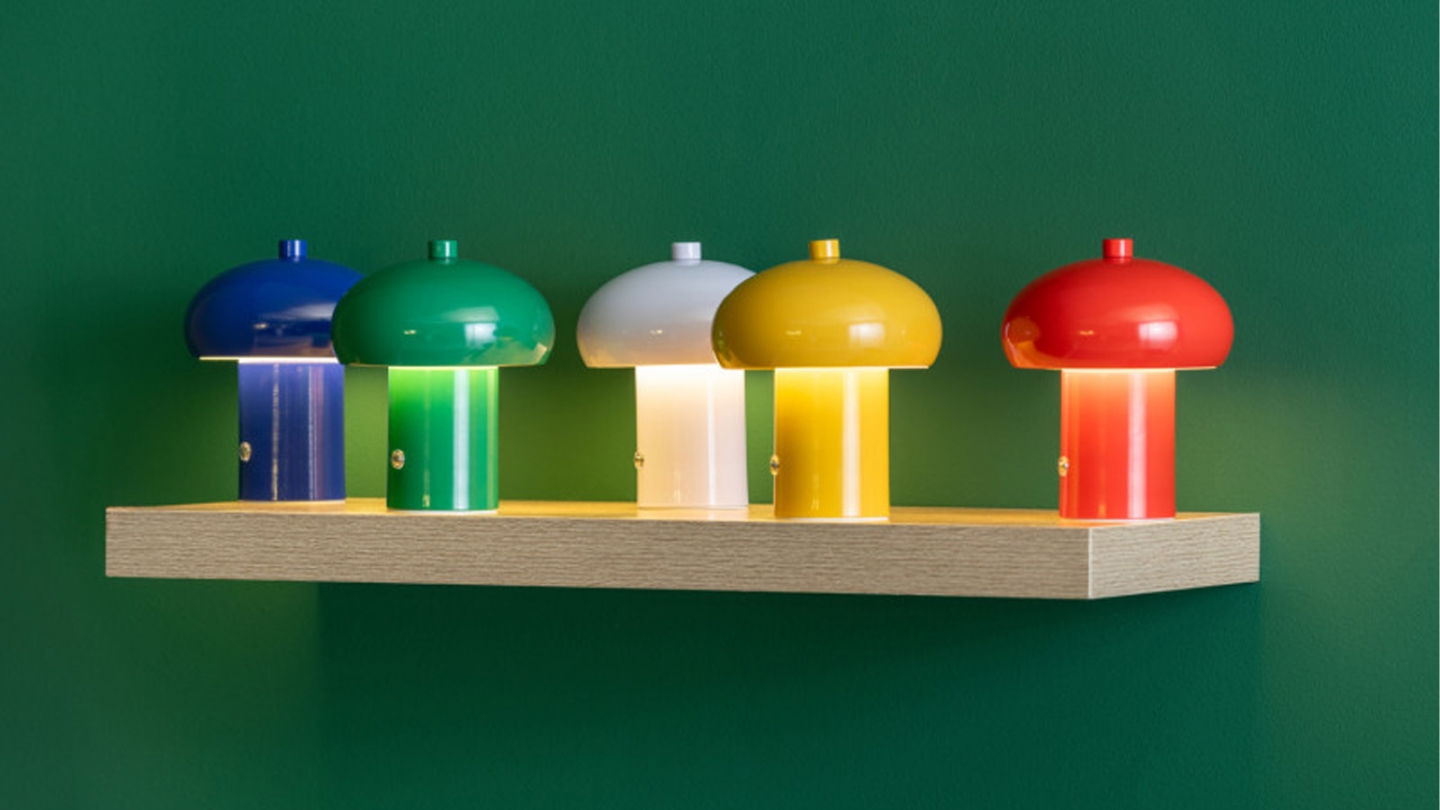 Lampe de table champignon LED jaune - Retro Seta Lampe de table champignon LED jaune - Retro Seta