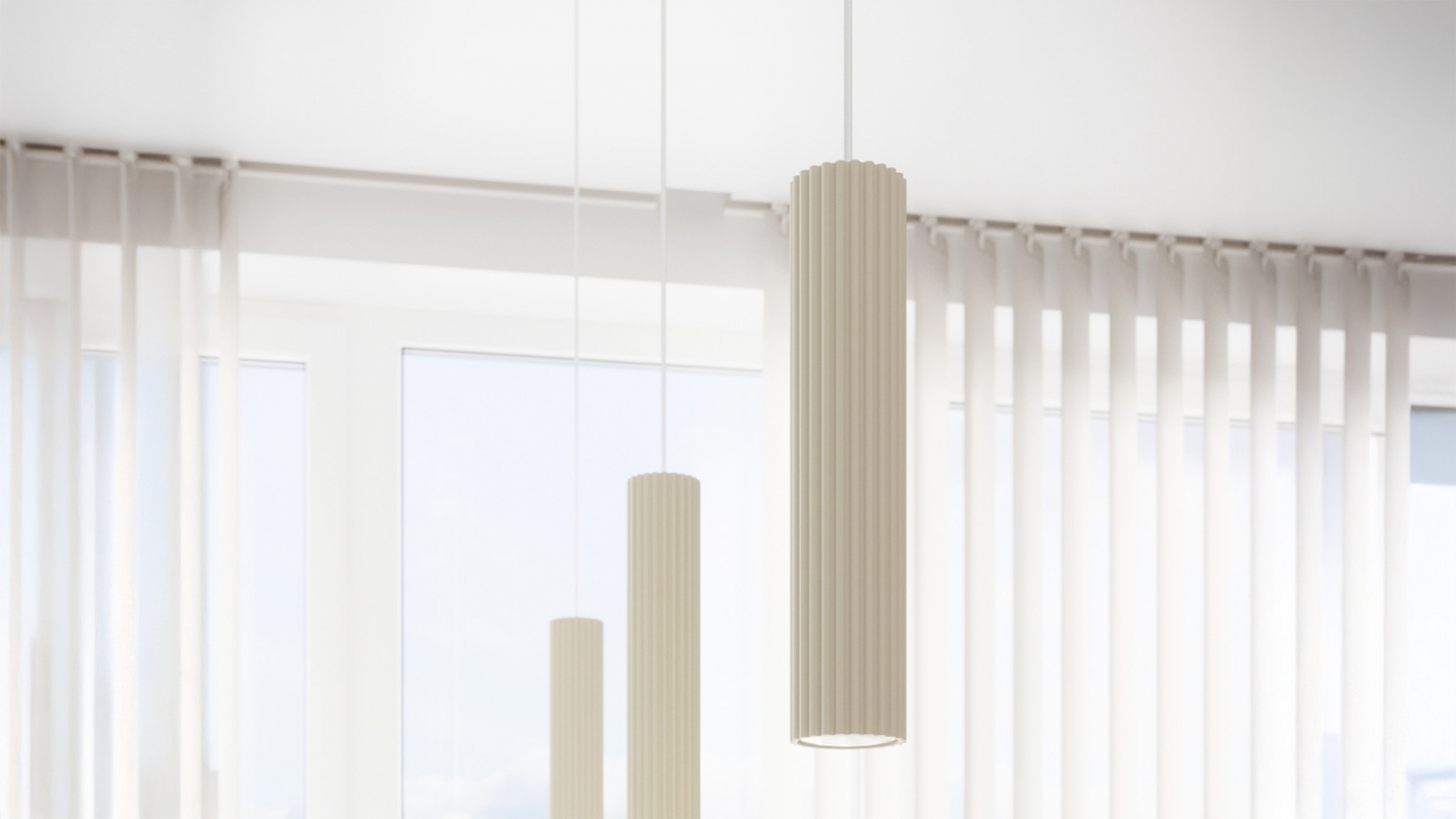 Suspension en aluminium cannelé 3 ampoules - Karbon Suspension en aluminium cannelé 3 ampoules - Karbon