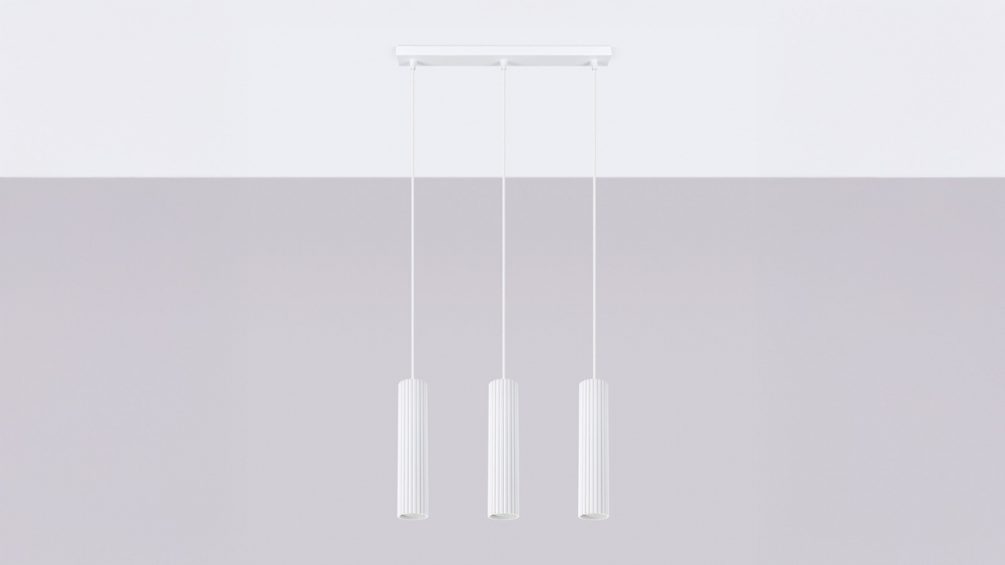 Suspension en aluminium cannelé 3 ampoules - Karbon Suspension en aluminium cannelé 3 ampoules - Karbon