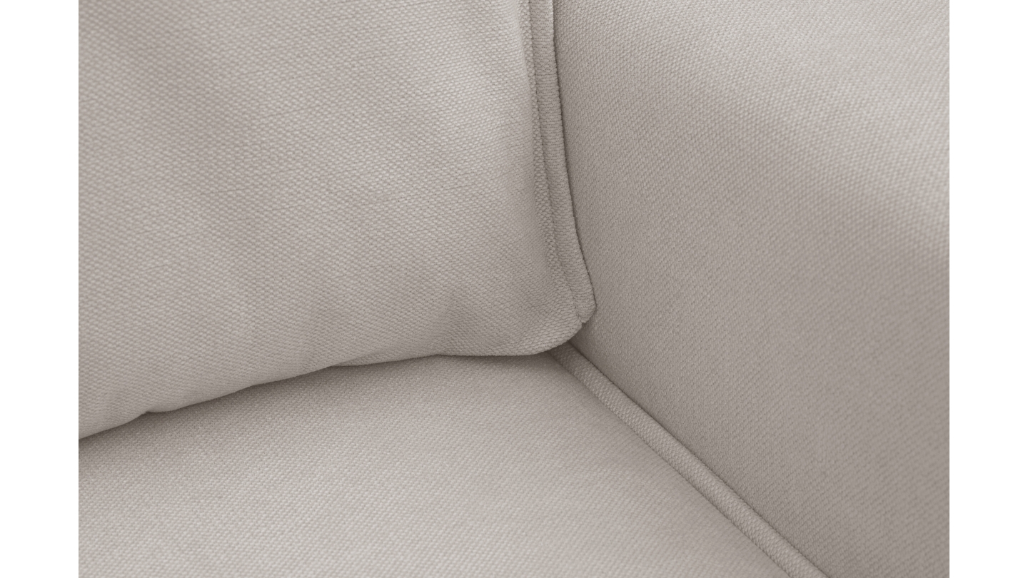 Canapé d'angle ouvert à gauche convertible 3 places en tissu chenille taupe - Emma