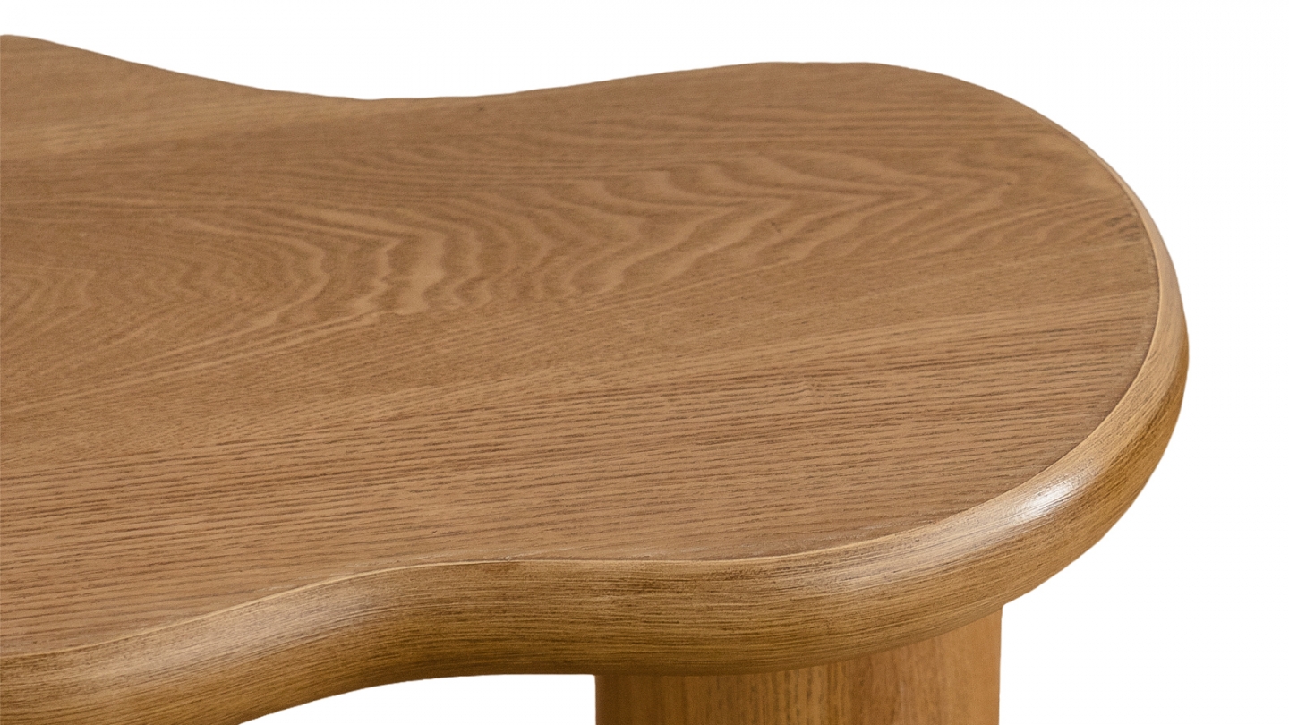 Lot de 2 tables basses organiques gigognes en bois - Wave