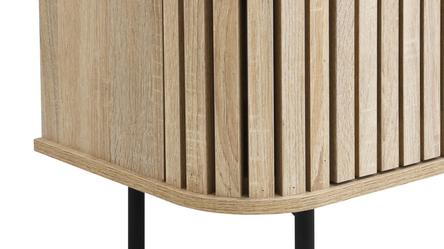 Banc d'entrée avec rangement chaussures en bois couleur chêne 100 cm - Solna Banc d'entrée avec rangement chaussures en bois couleur chêne 100 cm - Solna