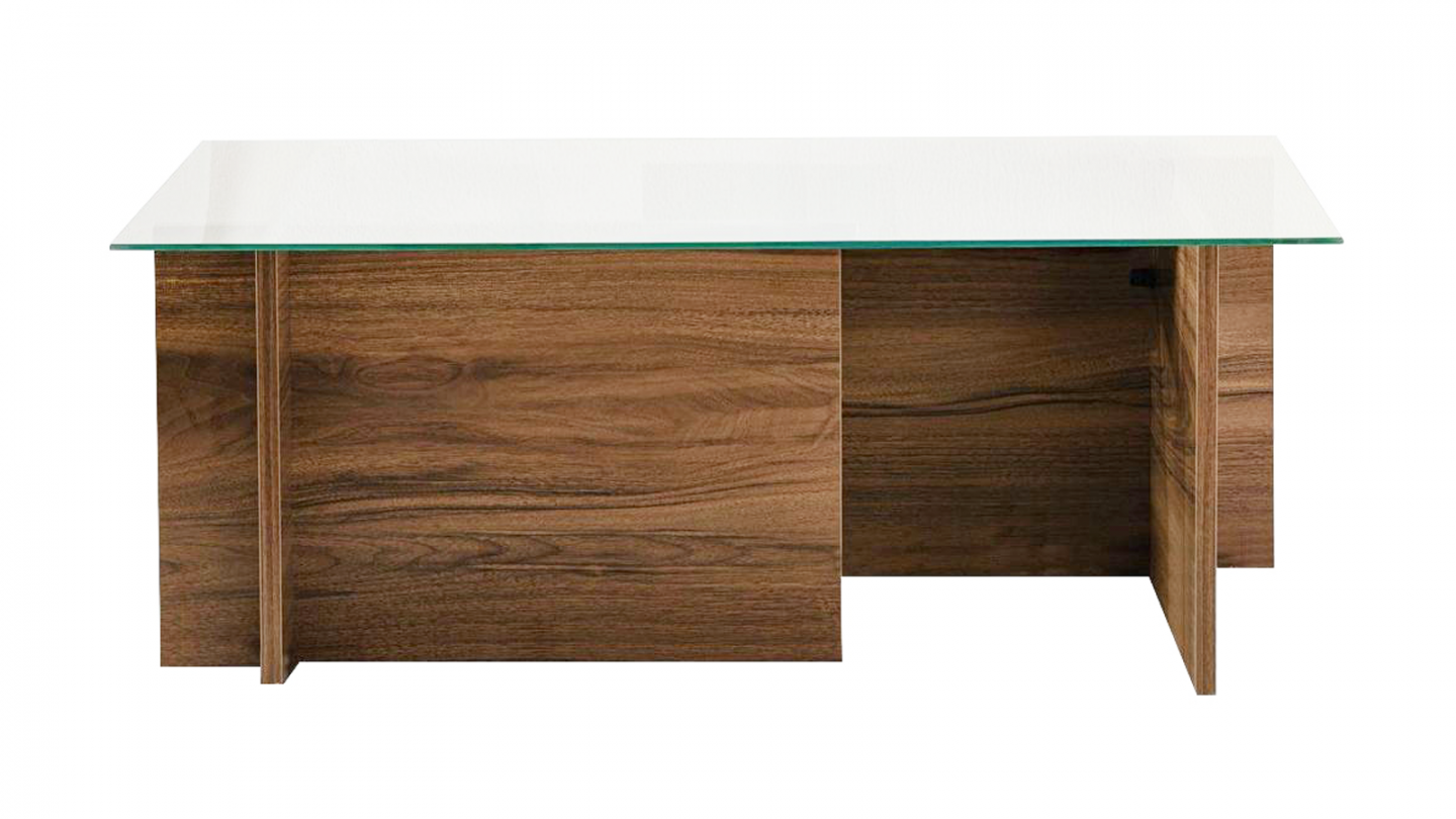 Table basse rectangulaire effet Noyer 105 cm - Kael Table basse rectangulaire effet Noyer 105 cm - Kael