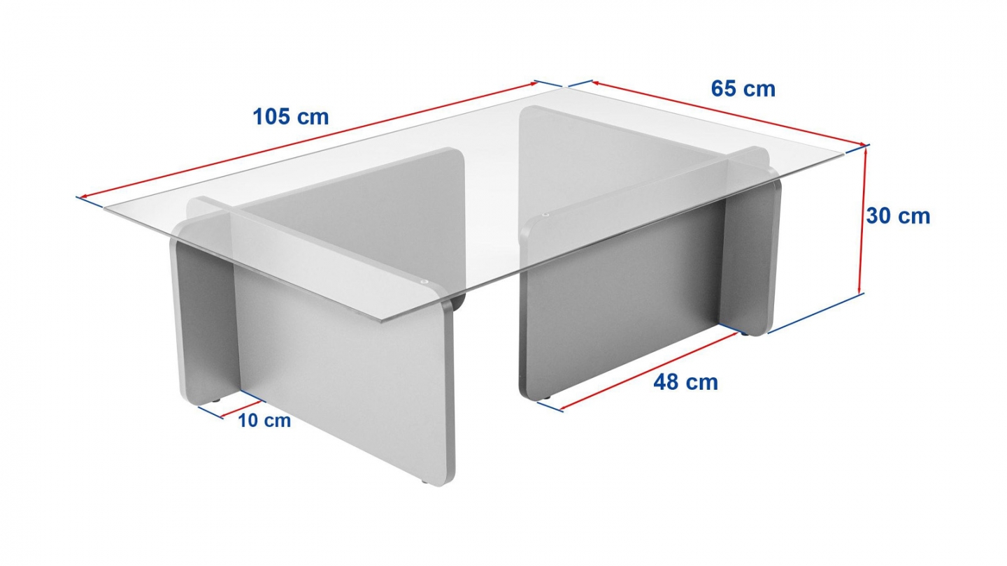 Table basse rectangulaire effet Chêne 105 cm - Naelis Table basse rectangulaire effet Chêne 105 cm - Naelis