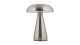 Lampe de table champignon LED en métal chrome - Rachel