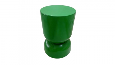 Bout de canapé en résine vert brillant Ø31 cm - Tilda