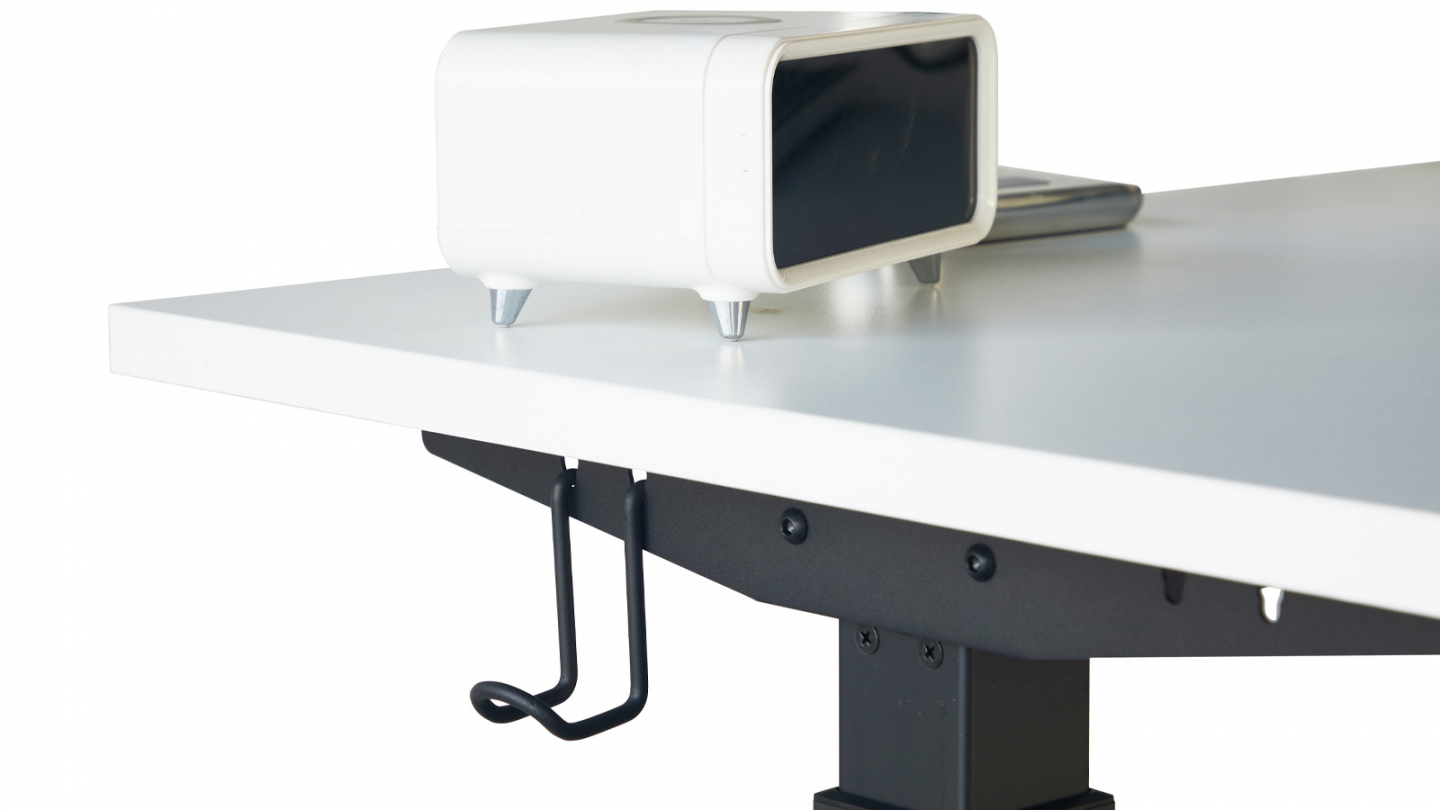 Bureau assis-debout électrique réglable 72-120 cm avec ports USB - blanc - Up&Down Bureau assis-debout électrique réglable 72-120 cm avec ports USB - blanc - Up&Down