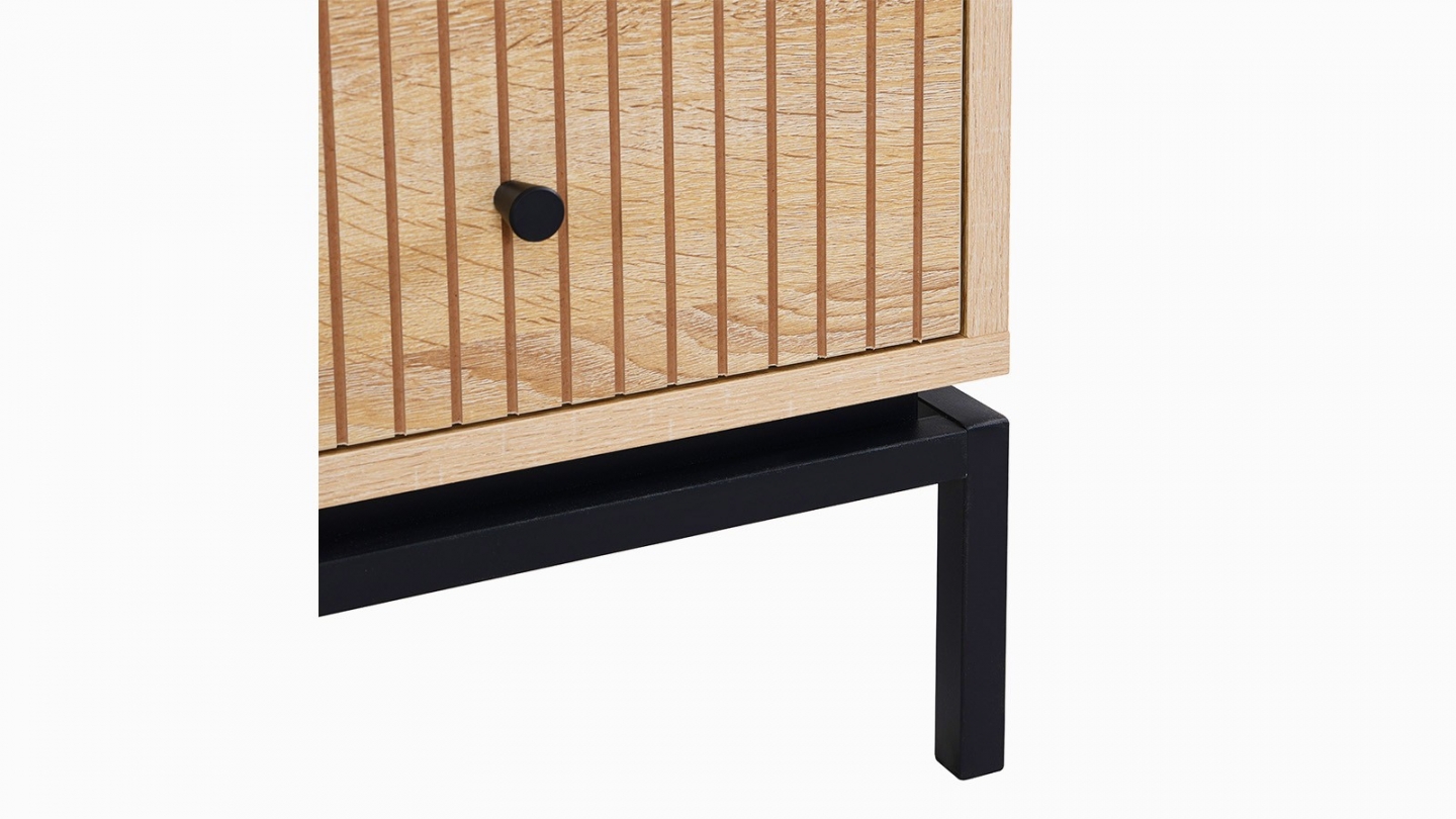 Lot de 2 tables de chevet 1 tiroir effet bois 40 cm - Talia Lot de 2 tables de chevet 1 tiroir effet bois 40 cm - Talia