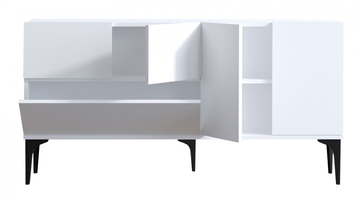 Buffet 5 portes blanc 150 cm - Tavira Buffet 5 portes blanc 150 cm - Tavira