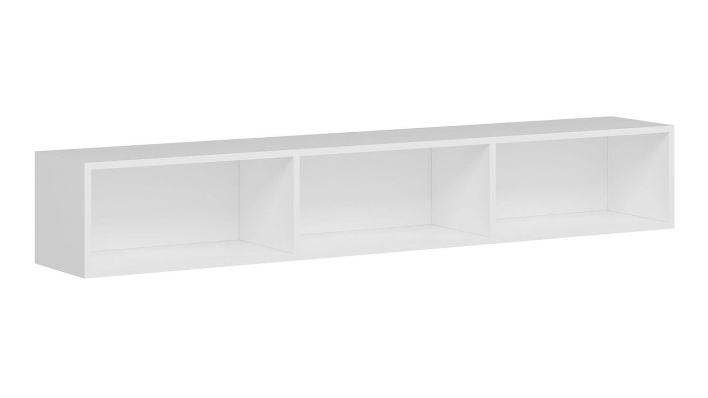 Meuble TV suspendu 3 portes blanc 180 cm - Veria Meuble TV suspendu 3 portes blanc 180 cm - Veria