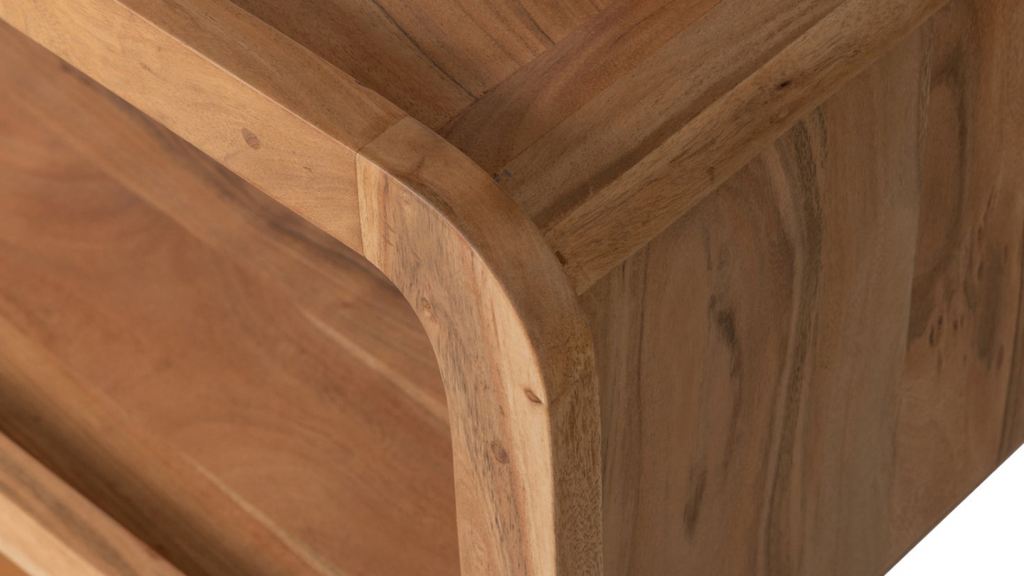 Armoire murale en bois d’acacia forme organique - Rattle Armoire murale en bois d’acacia forme organique - Rattle