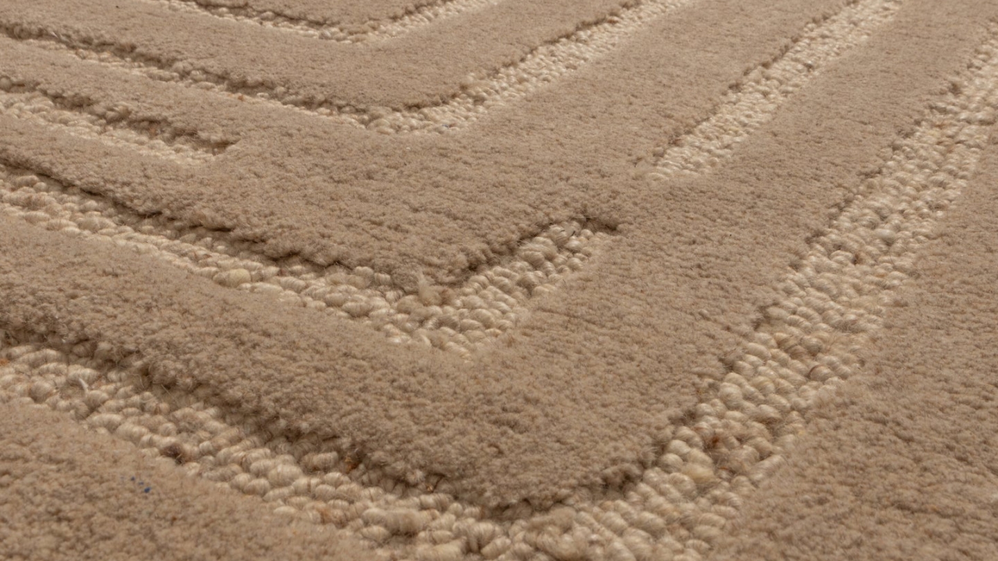 Tapis en laine tissé à la main marron 170x240cm - Alicia Tapis en laine tissé à la main marron 170x240cm - Alicia
