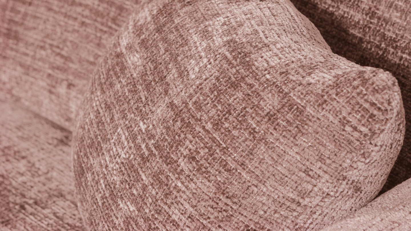 Canapé d'angle à gauche en tissu chenille vieux rose - Cloud Canapé d'angle à gauche en tissu chenille vieux rose - Cloud