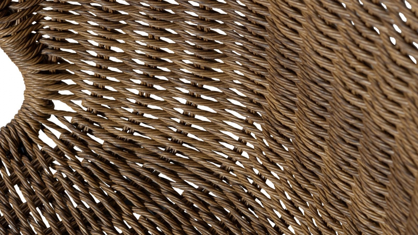 Lot de 2 chaises en rotin synthétique et acier - Wings Lot de 2 chaises en rotin synthétique et acier - Wings