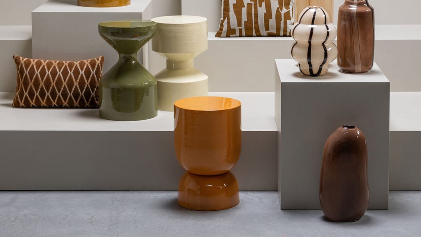 Table d’appoint en métal brillant 32 cm - Hekla Table d’appoint en métal brillant 32 cm - Hekla