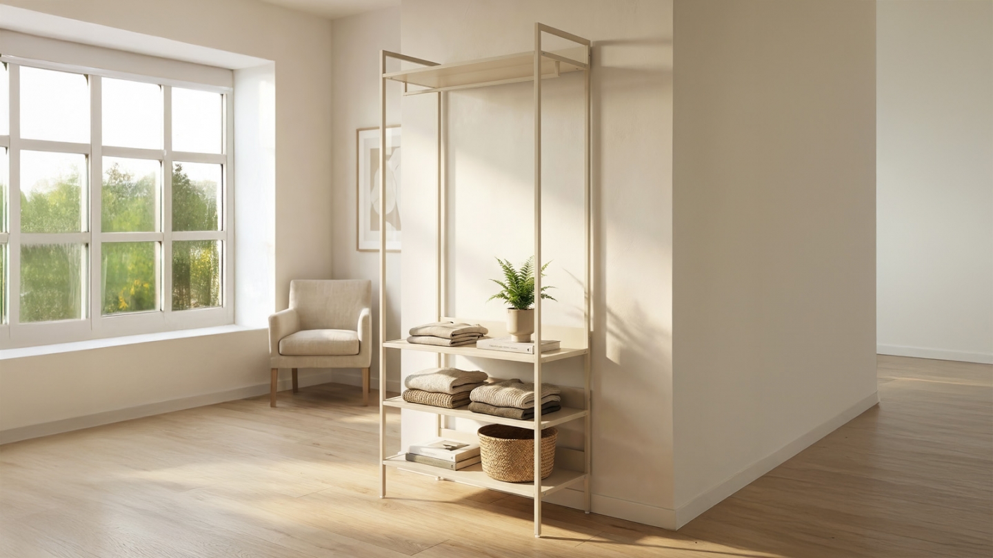 Vestiaire 4 tablettes beige 84 cm - Veska Vestiaire 4 tablettes beige 84 cm - Veska