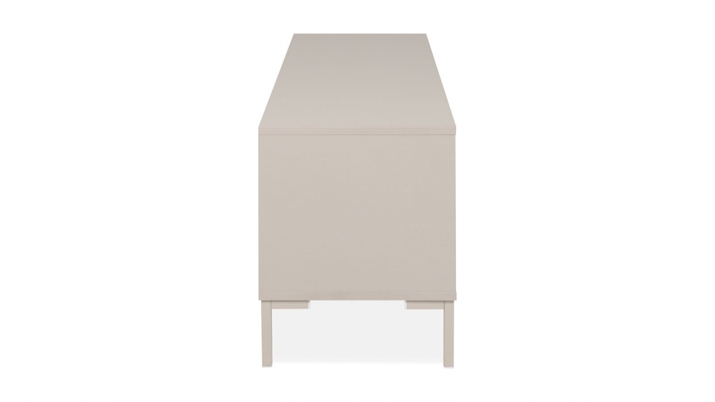 Meuble TV 2 portes 2 niches beige 150 cm - Ronda Meuble TV 2 portes 2 niches beige 150 cm - Ronda