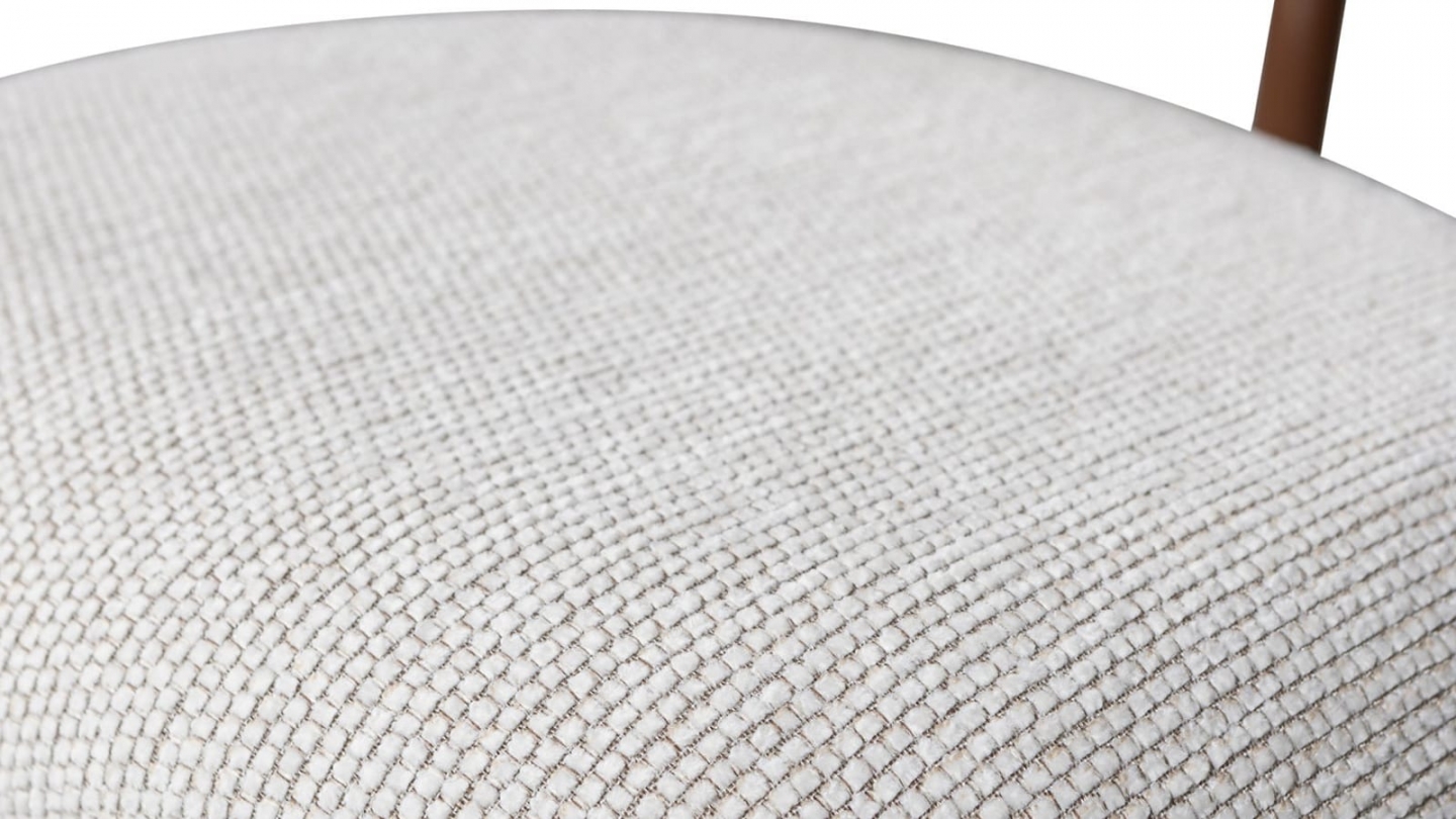 Lot de 2 chaises de salle à manger moderne en tissu tissé écru - Travis Lot de 2 chaises de salle à manger moderne en tissu tissé écru - Travis