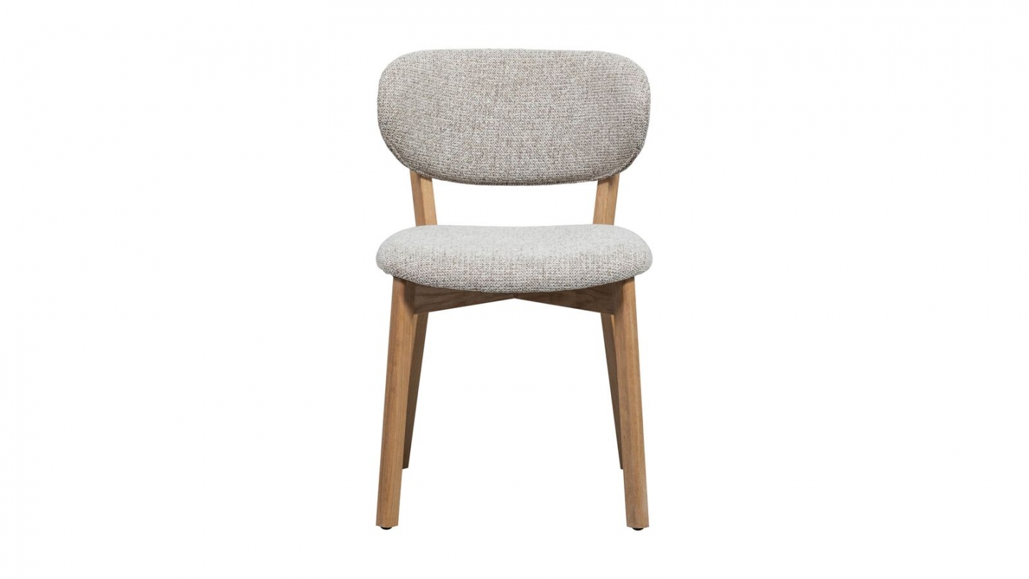 Lot de 2 chaises de salle à manger en tissu tissé - Udar Lot de 2 chaises de salle à manger en tissu tissé - Udar