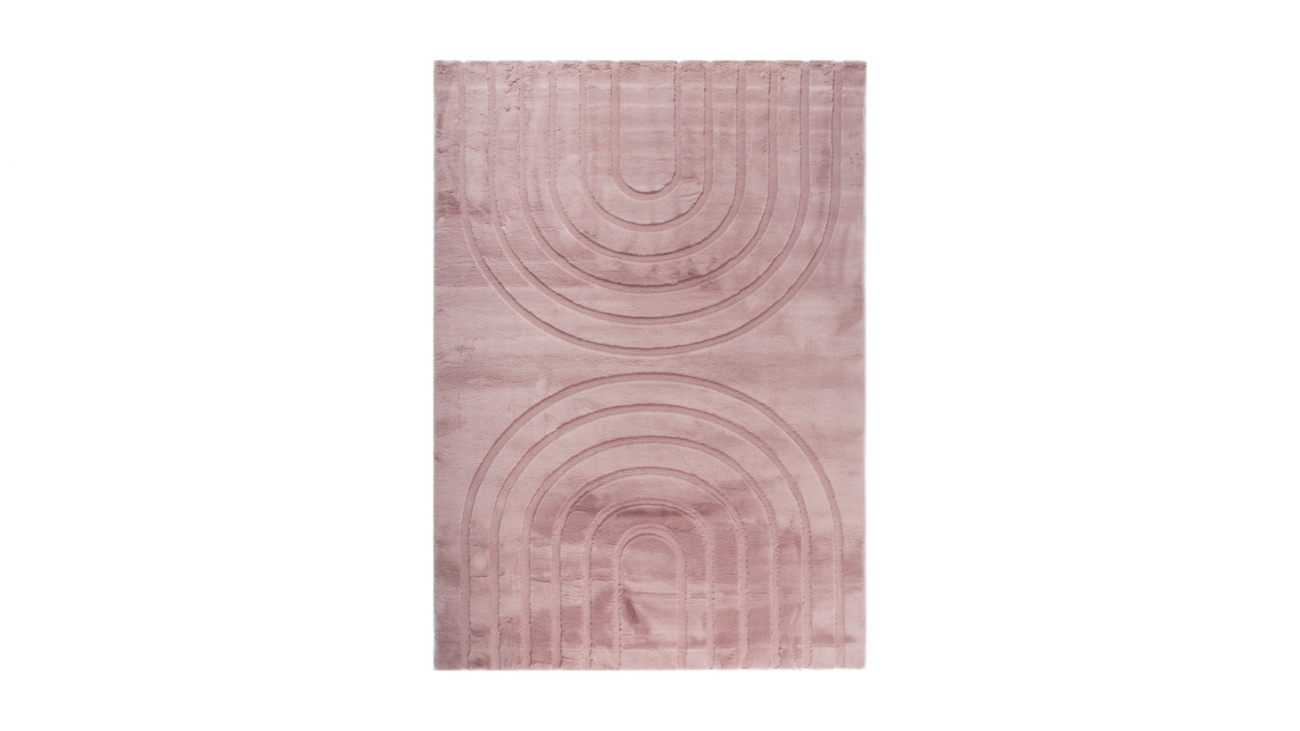Tapis motif géométrique rose 120x160 cm - Arctic Glow Tapis motif géométrique rose 120x160 cm - Arctic Glow