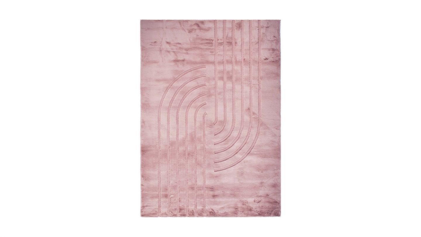 Tapis motif géométrique rose 120x160 cm - Snowline Tapis motif géométrique rose 120x160 cm - Snowline