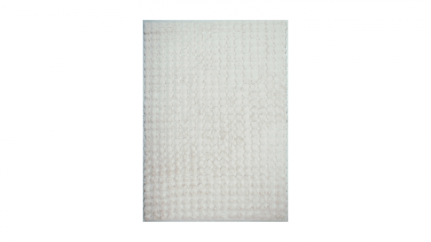 Tapis à relief bubble uni blanc 80x150 cm - Cloudy Tapis à relief bubble uni blanc 80x150 cm - Cloudy