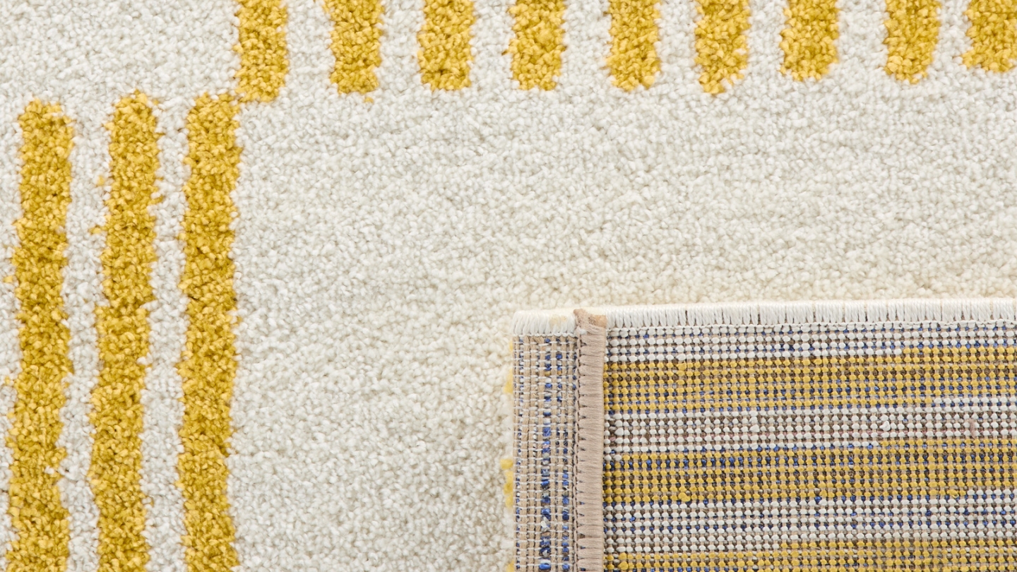 Tapis rétro damniere jaune 200x280 cm - Pop Vibes Tapis rétro damniere jaune 200x280 cm - Pop Vibes