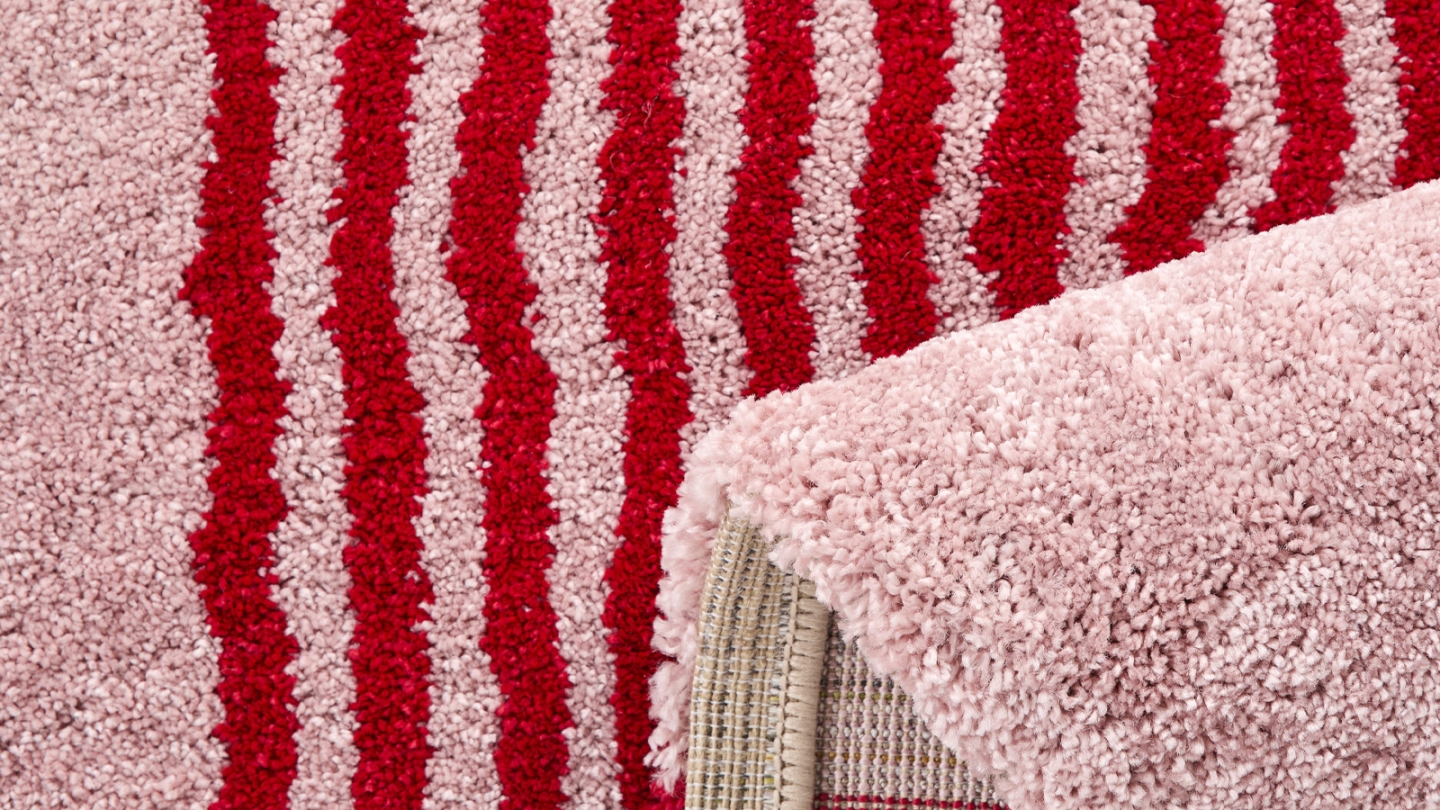 Tapis rétro damniere rouge 160x230 cm - Pop Vibes Tapis rétro damniere rouge 160x230 cm - Pop Vibes