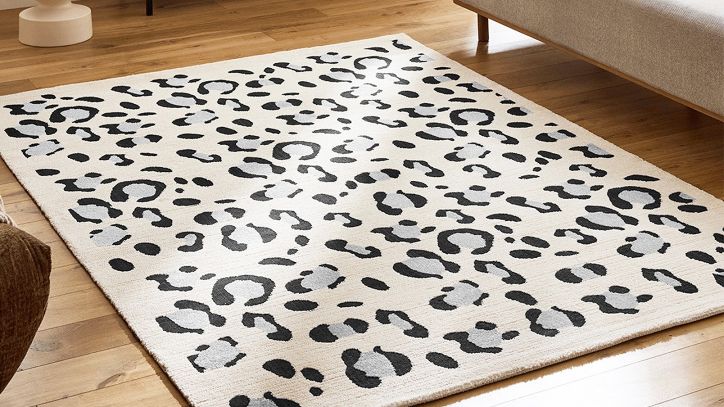 Tapis léopard crème 160x230 cm - Savanna Tapis léopard crème 160x230 cm - Savanna