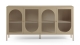 Buffet 4 portes en métal beige 160 cm - Ysia
