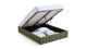 Lit coffre adulte 140x190 cm en tissu chenille vert kaki - Balto