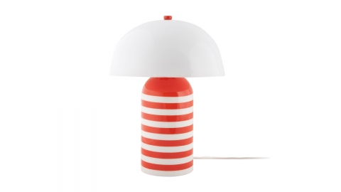 Lampe à poser champignon rayée orange - Rayado Retro
