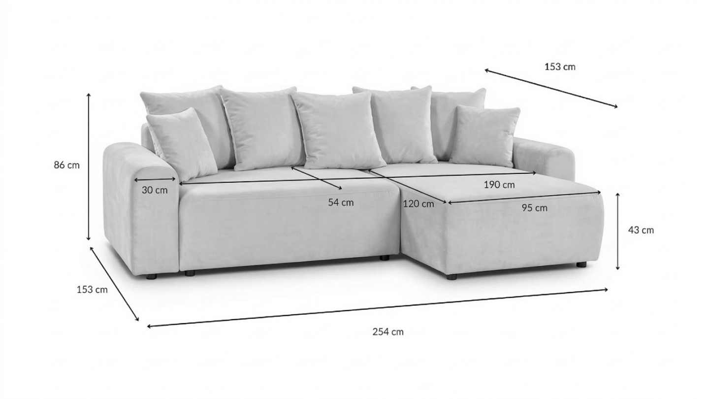 Canapé d'angle convertible réversible 4 places avec coffre de rangement en tissu chenille beige - Monceau Canapé d'angle convertible réversible 4 places avec coffre de rangement en tissu chenille beige - Monceau