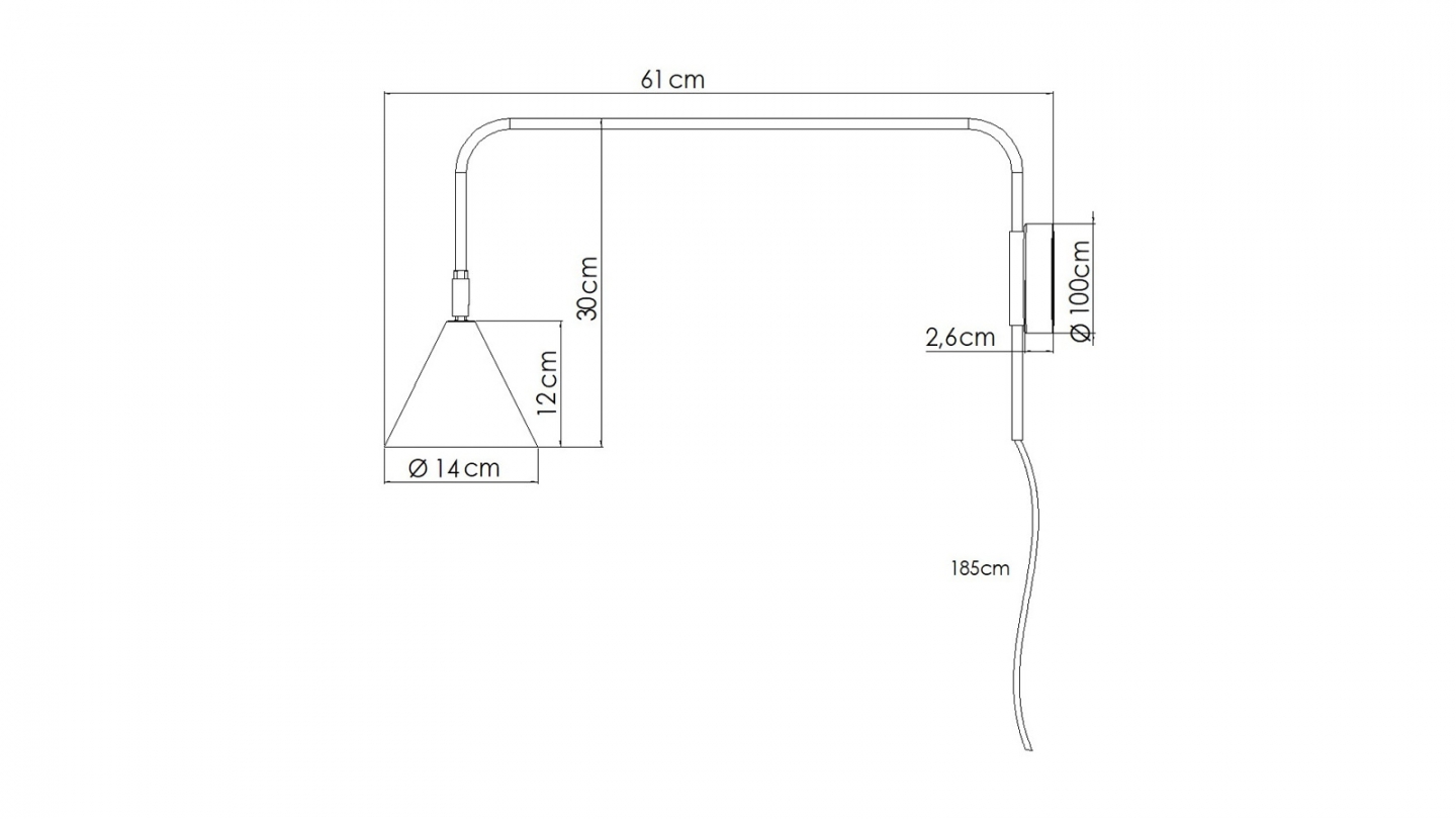 Applique murale à bras orientable noire - Nox Applique murale à bras orientable noire - Nox
