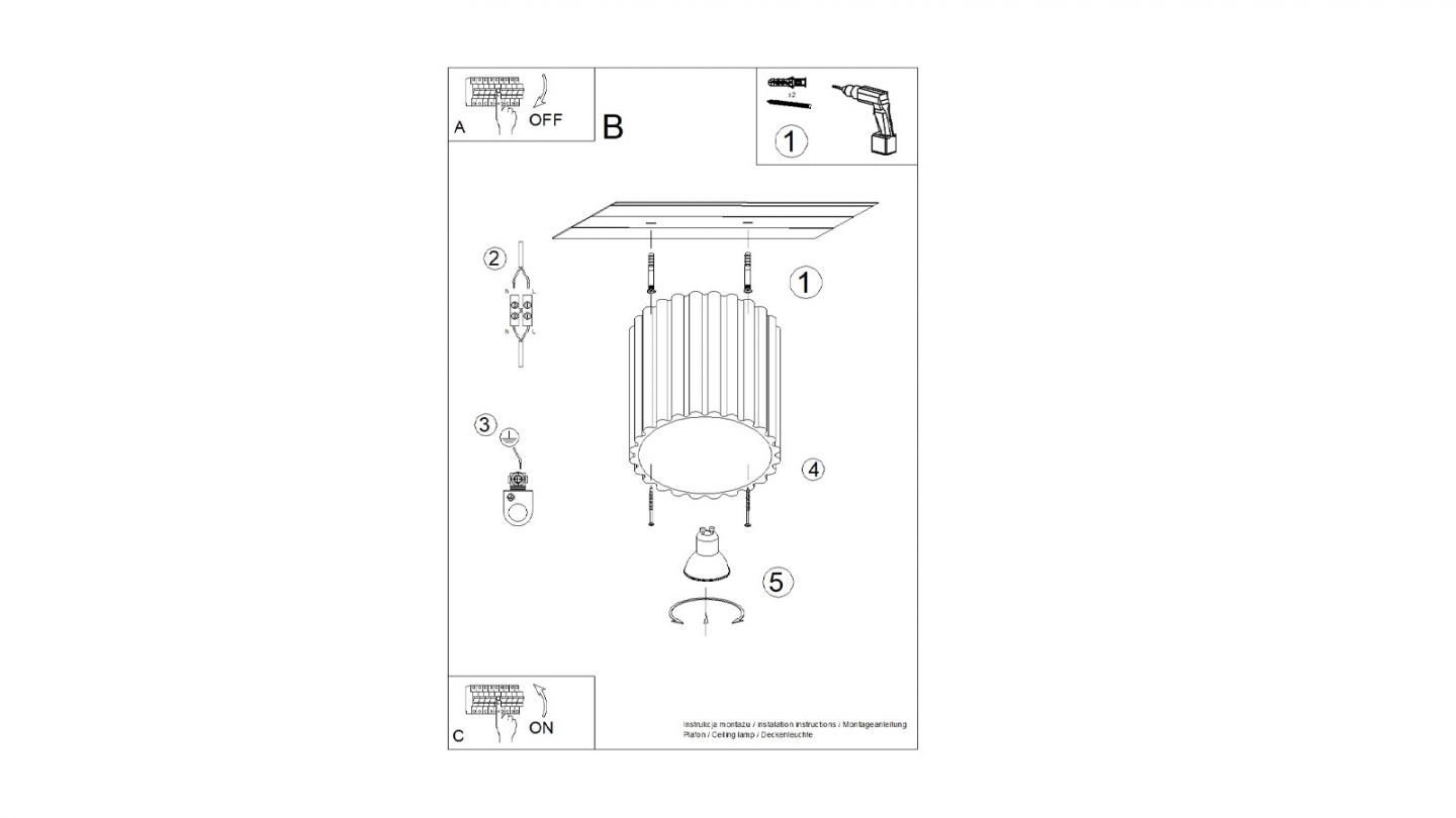 Plafonnier cannelé terracotta - Aura Plafonnier cannelé terracotta - Aura