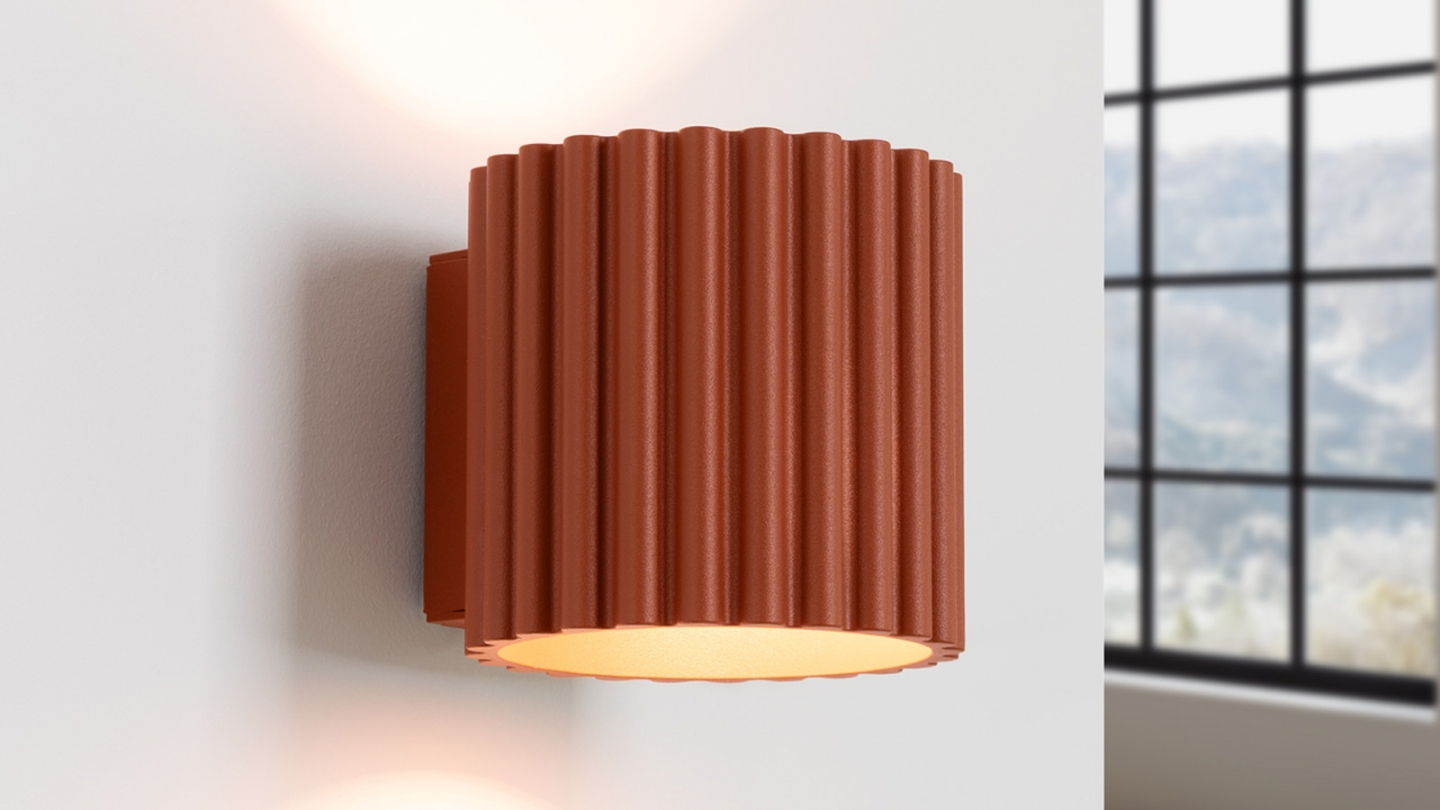 Applique murale cannelé terracotta - Aura Applique murale cannelé terracotta - Aura