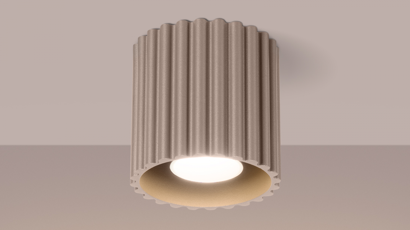 Plafonnier cannelé taupe - Aura Plafonnier cannelé taupe - Aura