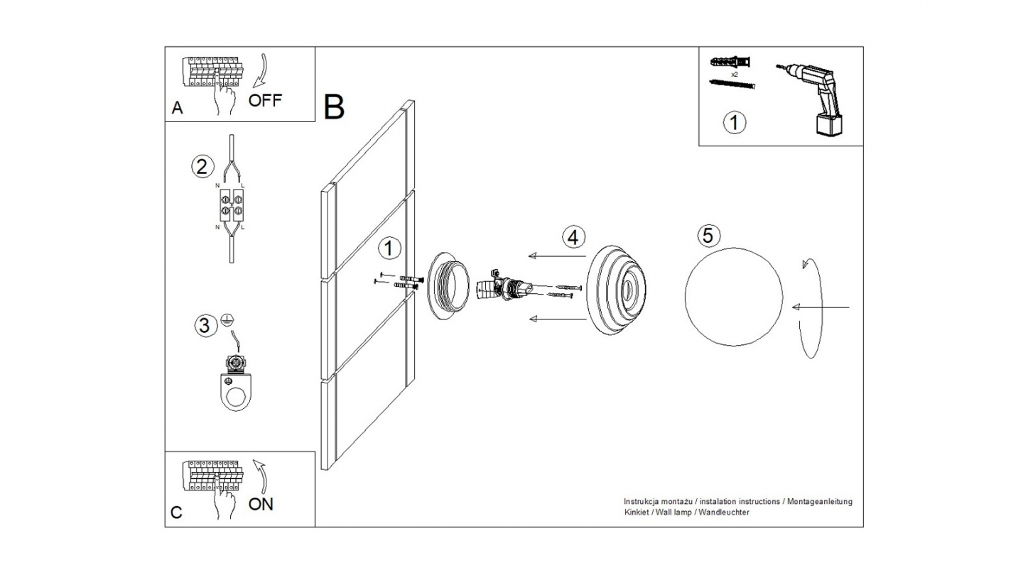 Applique murale en céramique blanche et globe en verre - Zori Applique murale en céramique blanche et globe en verre - Zori