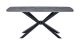 Table à manger rectangulaire 8 pers. en céramique gris anthracite et piètement noir 180x90 cm - Etna