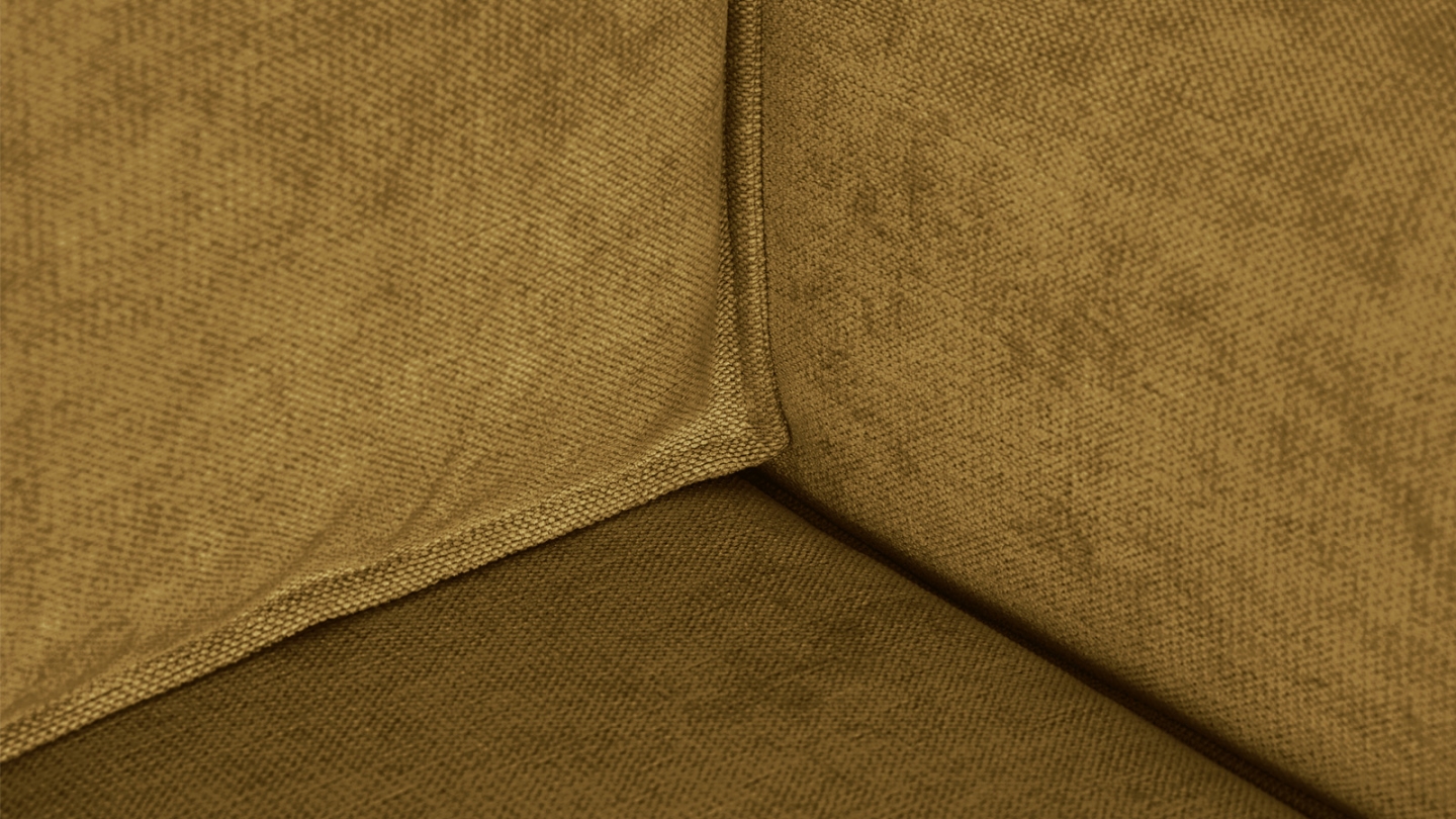 Canapé d'angle convertible réversible 4 places avec coffre de rangement en tissu chenille bronze - Livia Canapé d'angle convertible réversible 4 places avec coffre de rangement en tissu chenille bronze - Livia