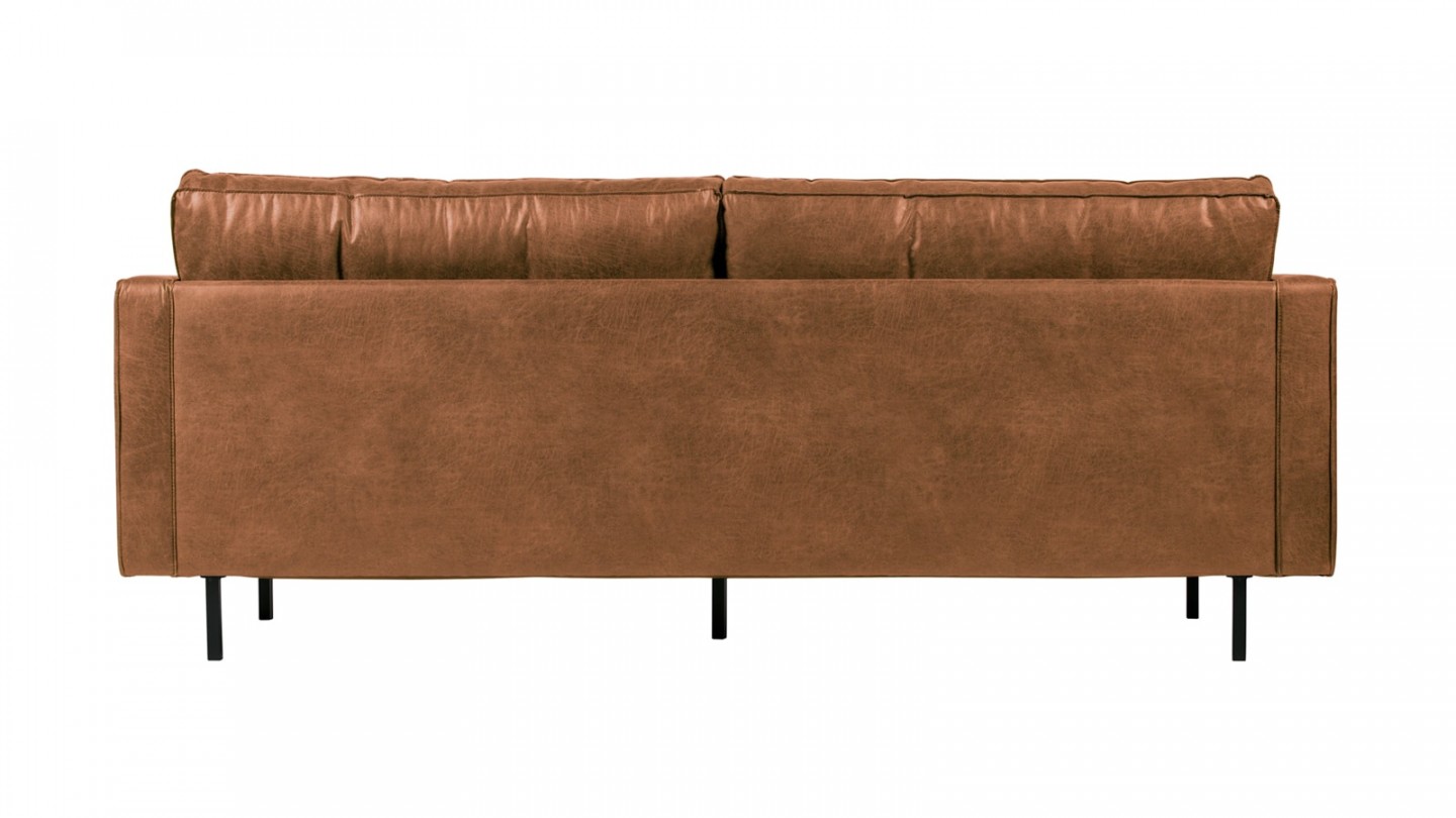 Canapé 2,5 places en cuir cognac - Collection Rodeo - BePureHome