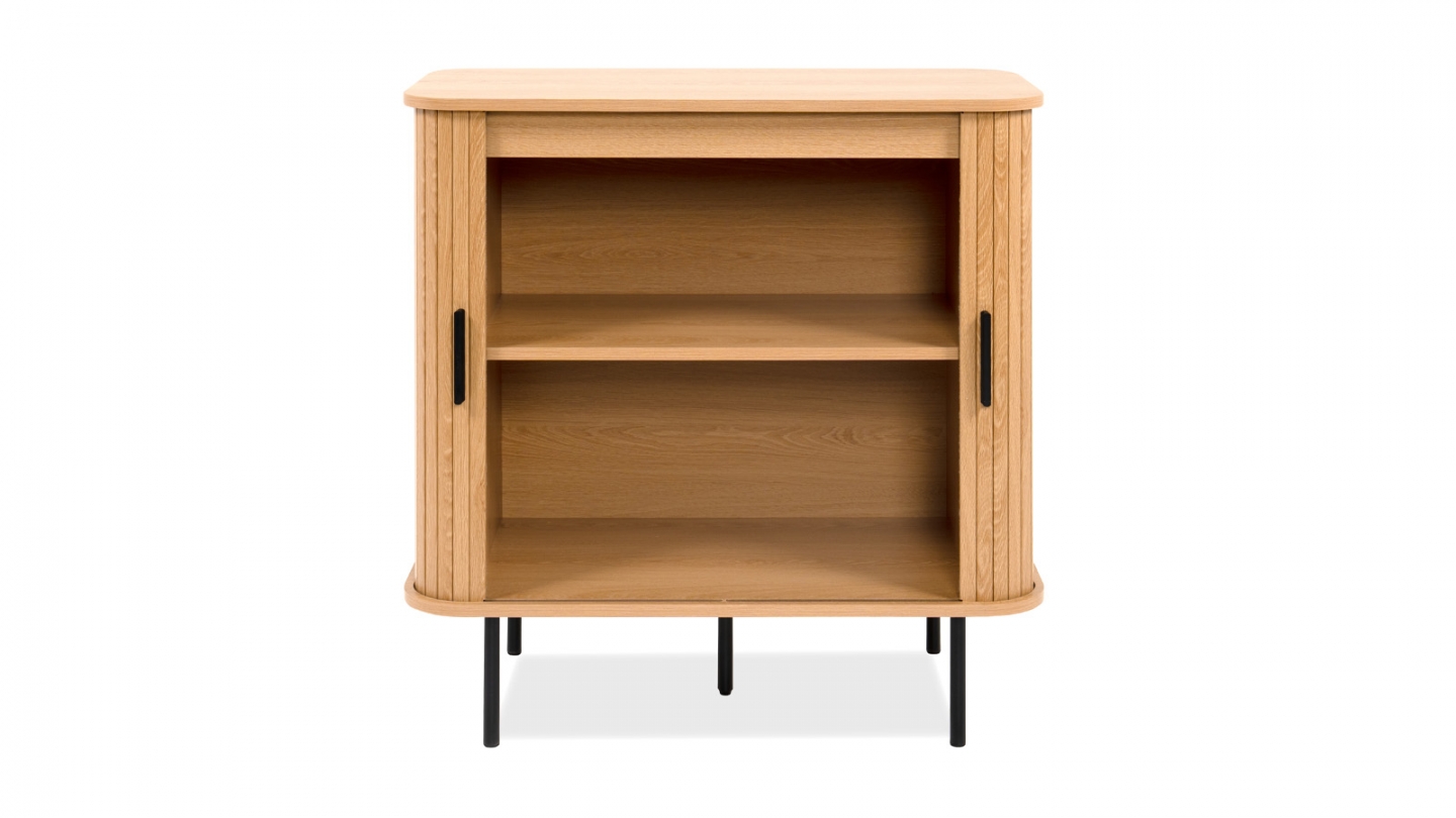 Buffet 2 portes effet Chêne 80 cm - Sora Buffet 2 portes effet Chêne 80 cm - Sora