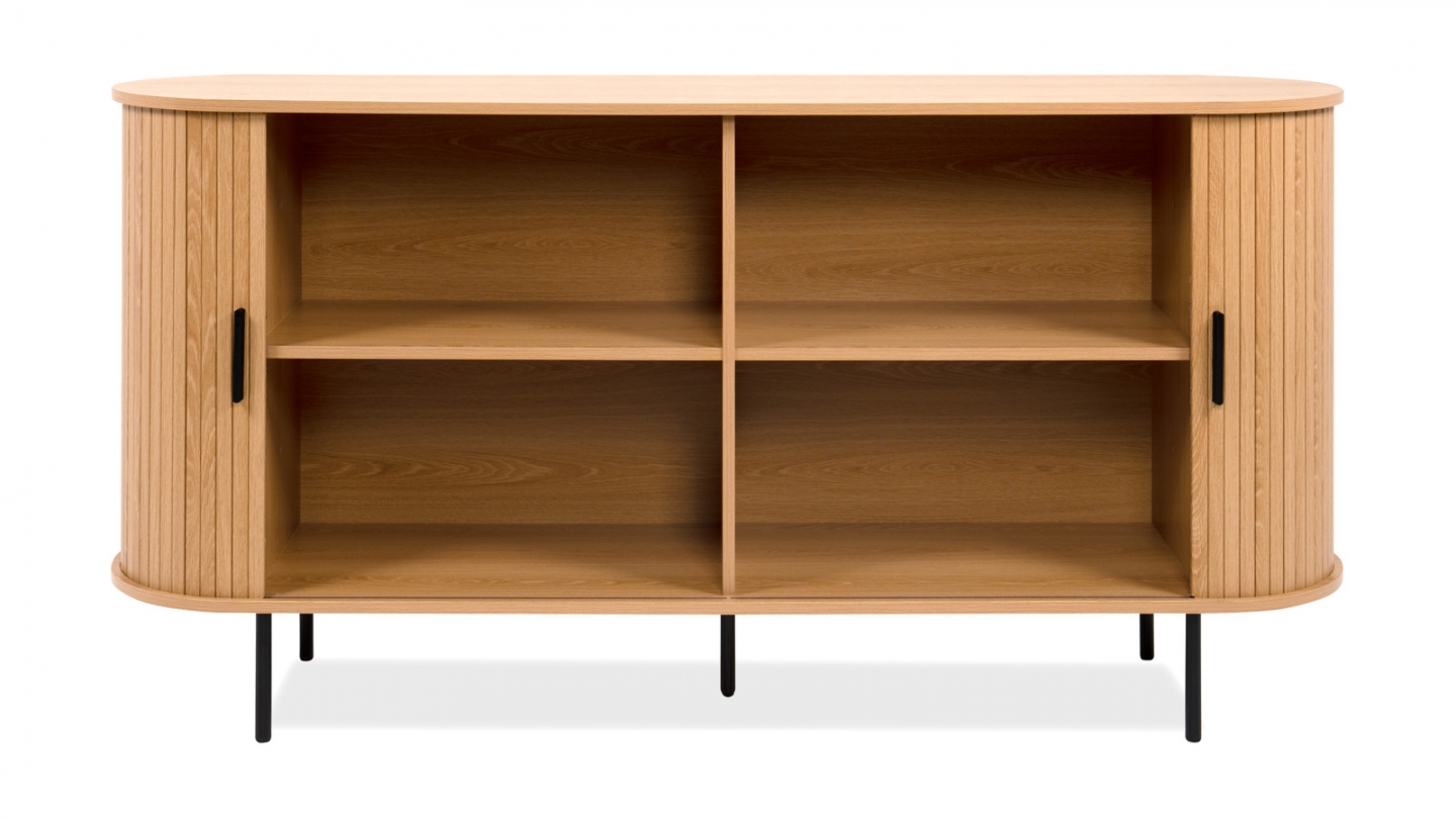 Buffet 2 portes effet Chêne 160 cm - Sora Buffet 2 portes effet Chêne 160 cm - Sora