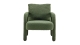 Fauteuil en tissu bouclé vert kaki - Niko